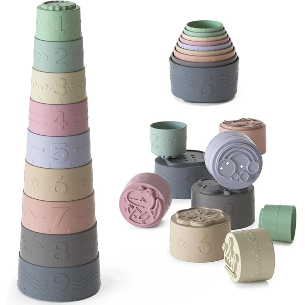 Torre apilable 9 piezas Montessori