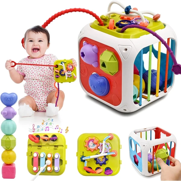 Cubo de actividades 7 en 1 con xilófono