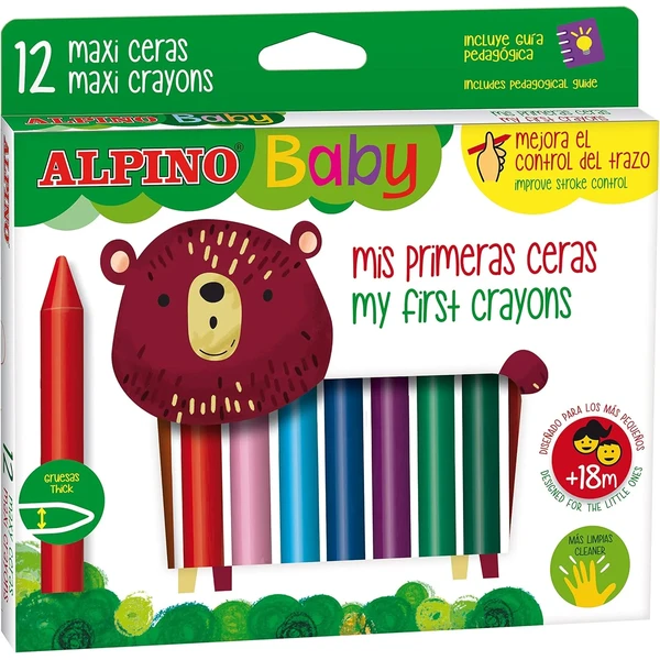Estuche 12 ceras Baby Alpino