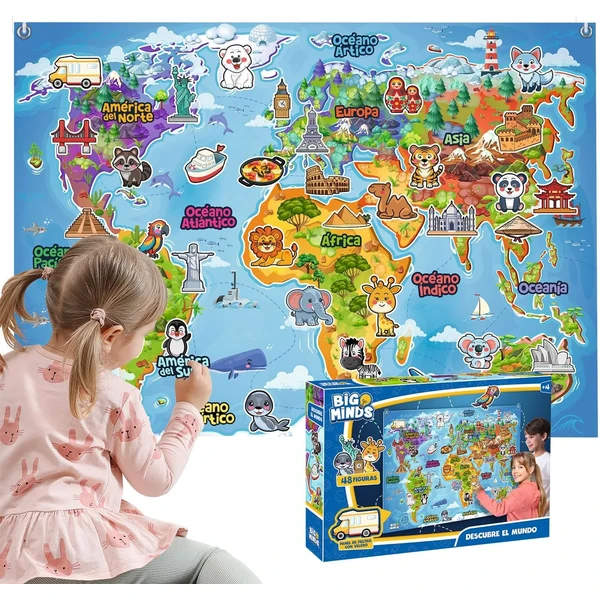 Mapamundi de fieltro Big Minds