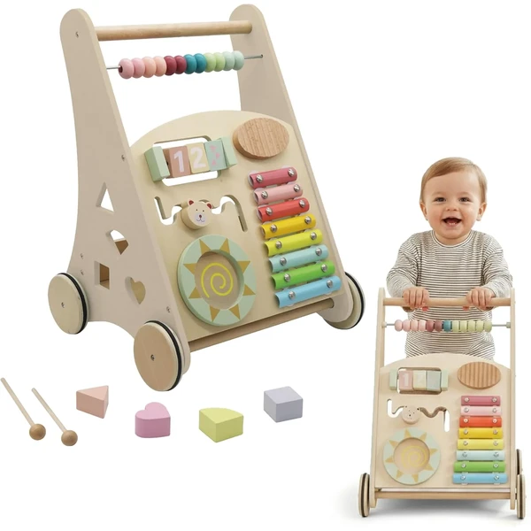 Andador Montessori de madera Buddy Baby