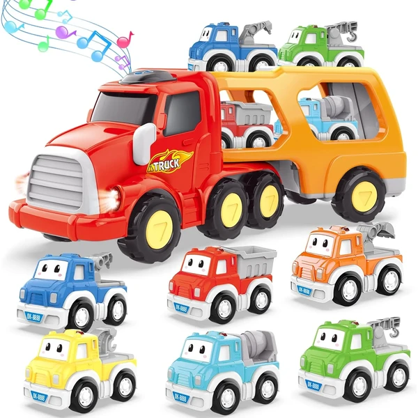 Camión transportador 7 en 1 con música
