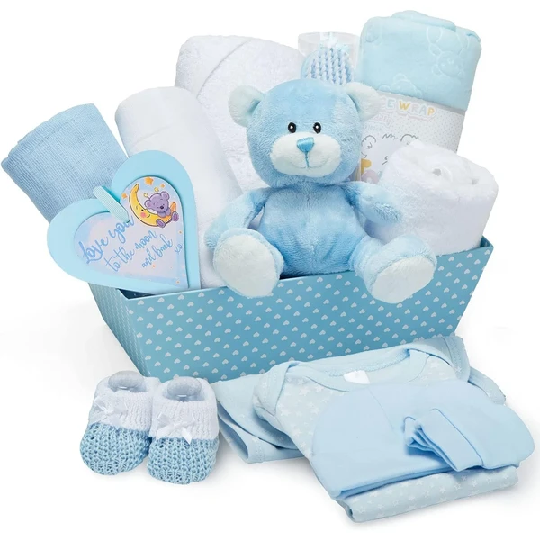 Cesta de regalo recién nacido niño