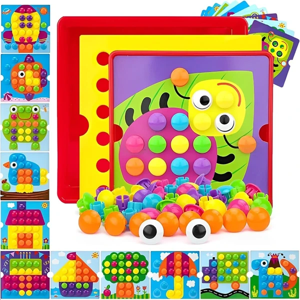 Mosaico de botones Montessori DxxD