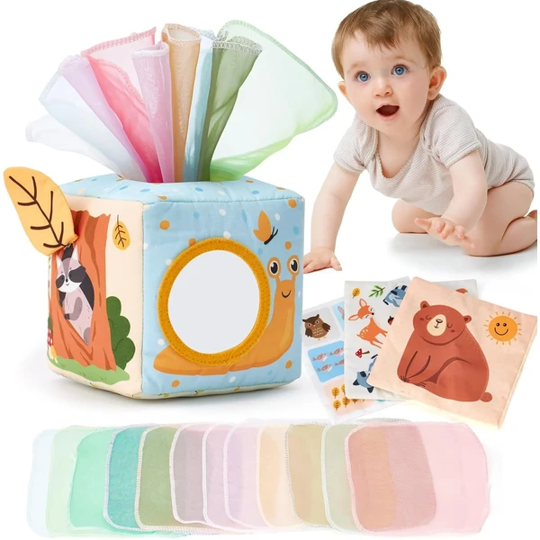 Caja de pañuelos sensorial hahaland