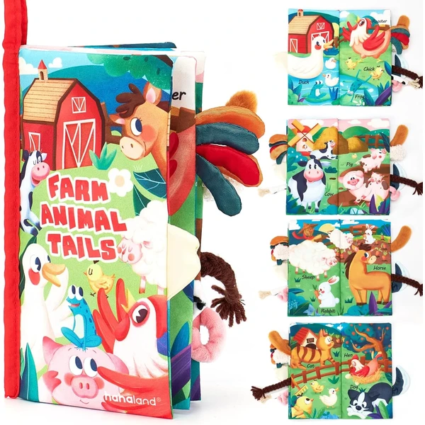 Libro de tela colas de animales hahaland