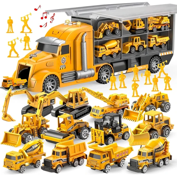 Set 12 camiones de construcción JOYIN