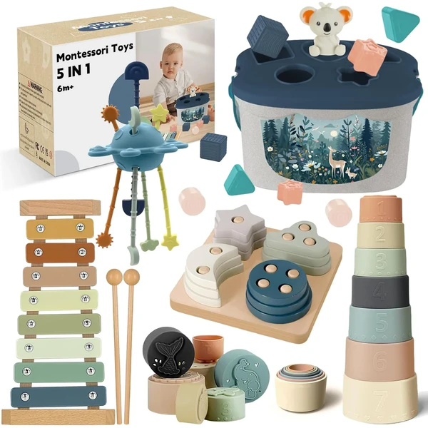 Set 5 en 1 Montessori sensorial