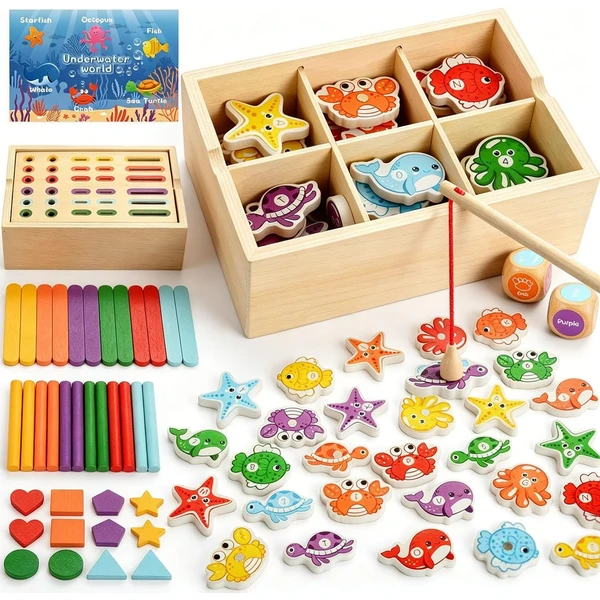 Juego de pesca magnético Montessori