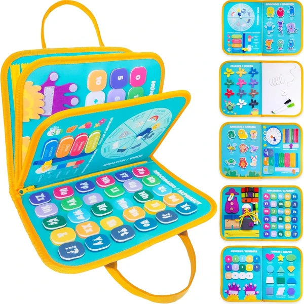 Busy book 20 en 1 con bolsillo Monster