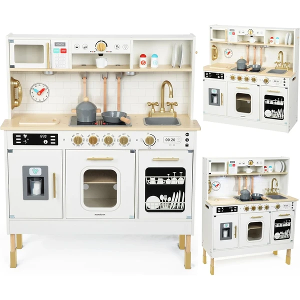 Mamabrum Cocina de Madera con Luces LED