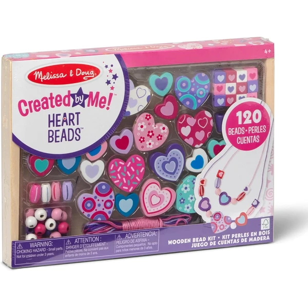 Melissa & Doug Cuentas de Madera Corazones
