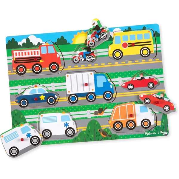 Puzzle de madera vehículos Melissa & Doug