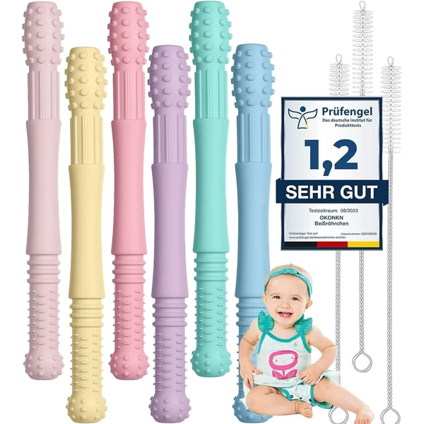 Kit 6 tubos mordedores Okonkn