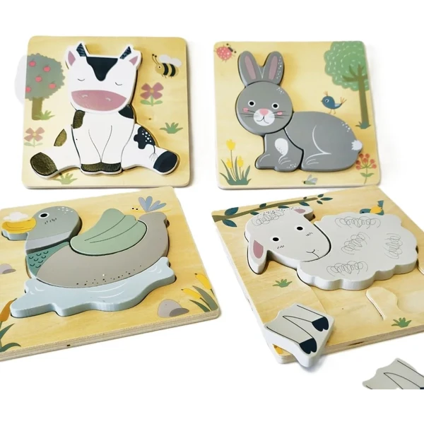 Puzles de 4 piezas con animales