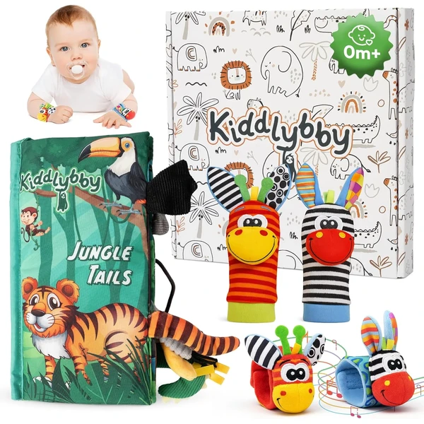 Set libro y muñequeras sensoriales Kiddlybby