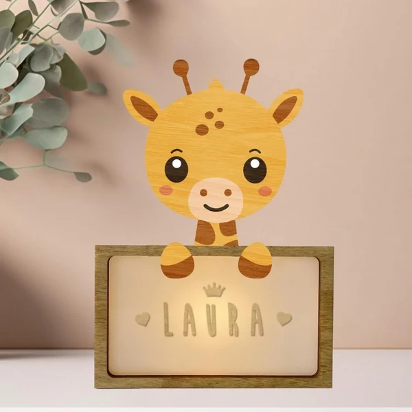 Lámpara quitamiedos personalizable jirafa